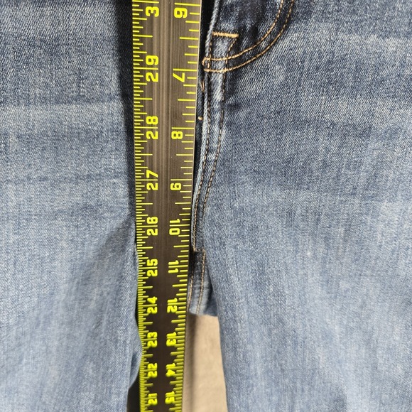 American Eagle Kick Boot Jeans Womens 10 Long Blue Stretch Medium Wash Denim - Picture 11 of 12